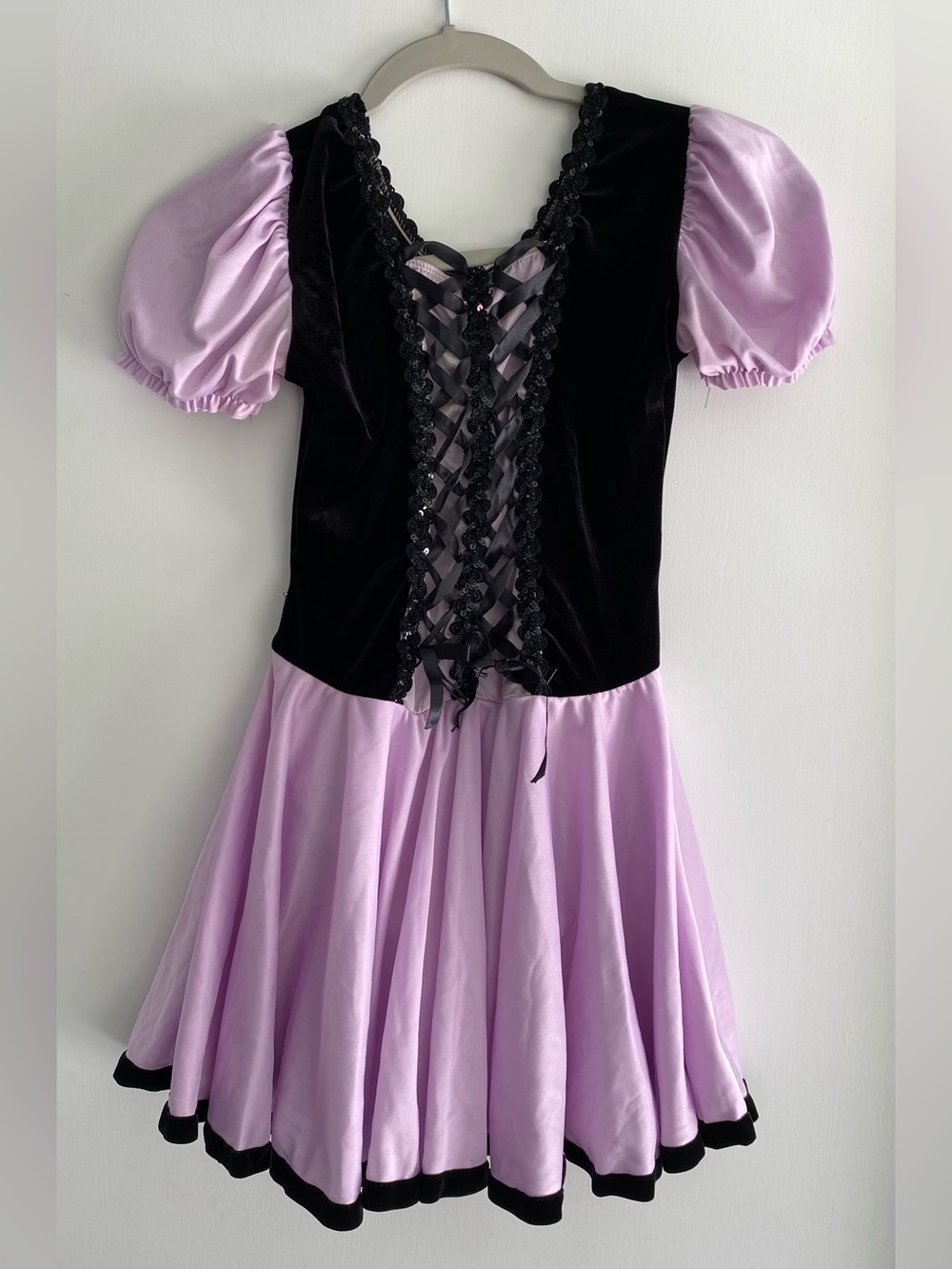 Art Stone Purple Village Maiden Peasant Dress Dance Costume